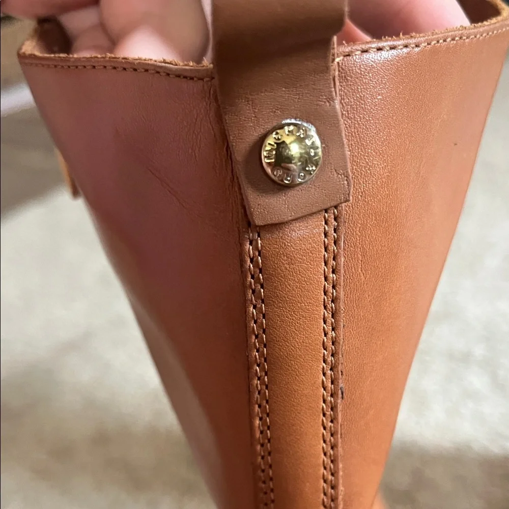 Michael Kors Cognac Brown Leather Riding Boots